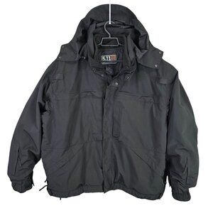 Mens 5.11 Tactical Series Black 3-in-1 Parka Jacket Detachable Inner Liner 3XL